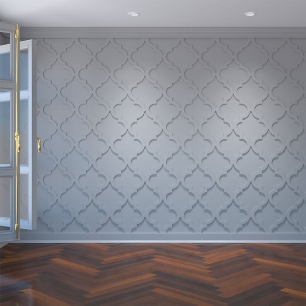 Ekena Millwork Medium Marrakesh Decorative Fretwork Wall Panels in Architectural PVC, 15 3/8"W x 15 3/8"H x 3/8"T WALP16X16MRK - main